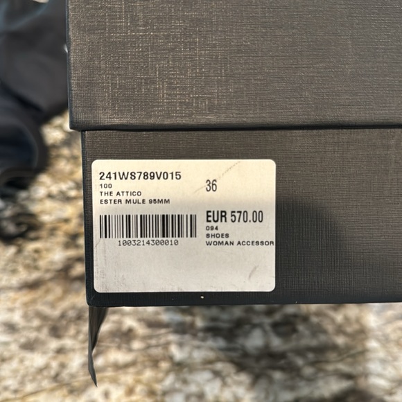 NWT black Ester Mule from The Attico size 36
